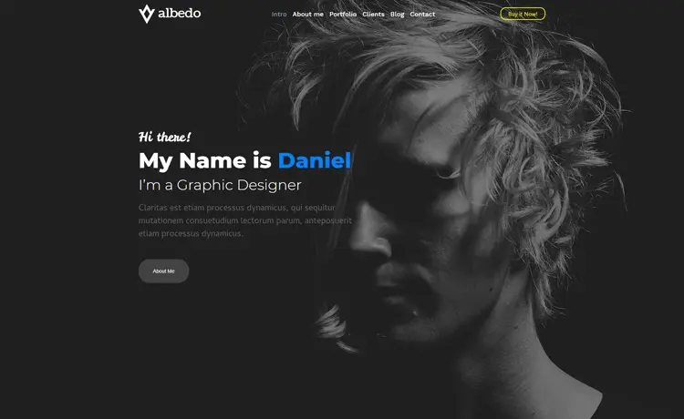 Template Profil Pengguna Bootstrap Gratis Albedo