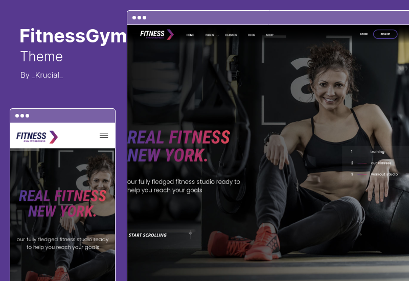 FitnessGymテーマ-パーソナルトレーナーの健康WordPressテーマ