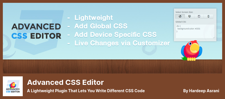 Plugin Editor CSS Tingkat Lanjut - Plugin Ringan yang Memungkinkan Anda Menulis Kode CSS yang Berbeda