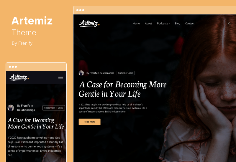 Thème Artemiz - Thème WordPress pour podcast de blog