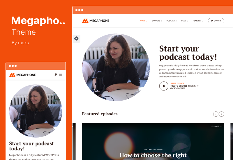 Thème mégaphone - Thème WordPress pour podcast