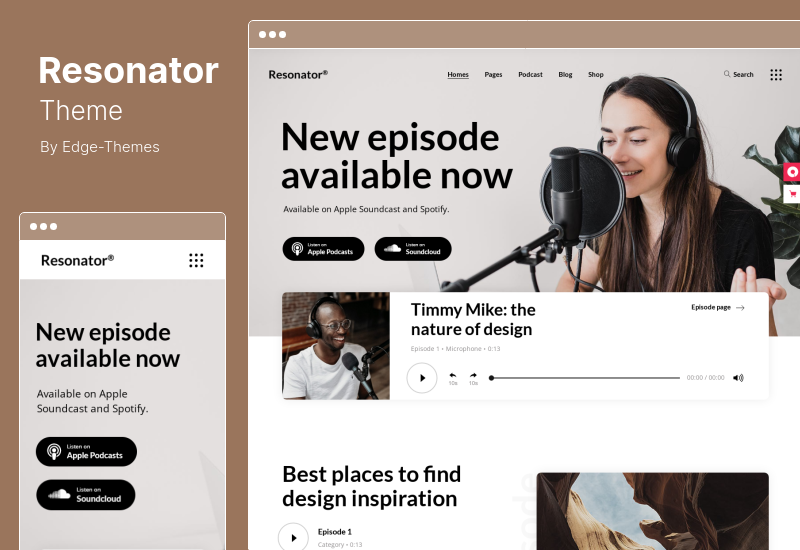 Thème Resonator - Thème WordPress pour podcast audio