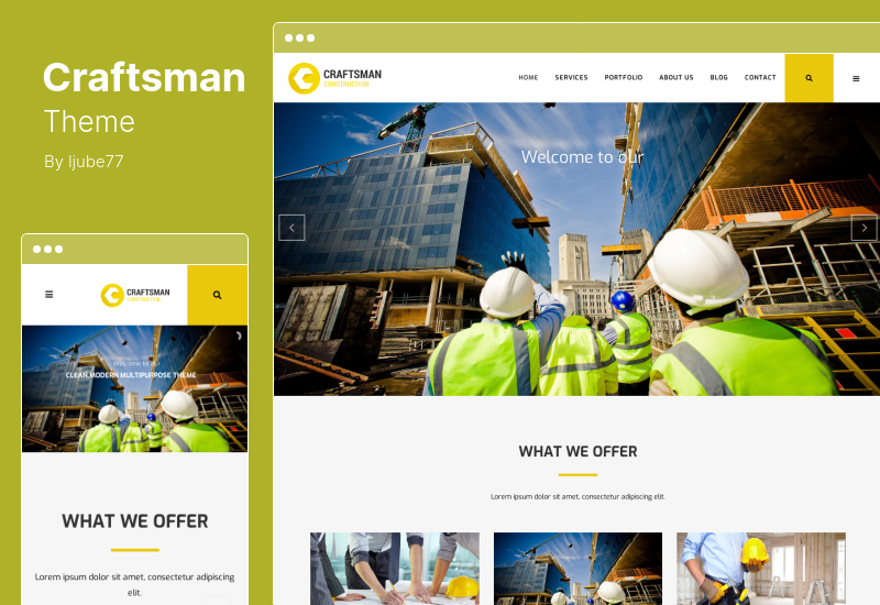 Tema dell'artigiano - Tema WordPress multiuso per la costruzione