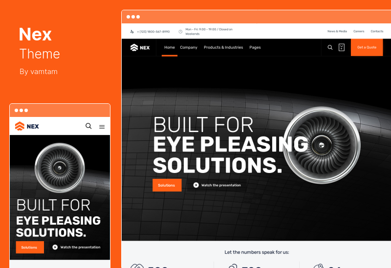 Tema Nex - Tema WordPress industriale
