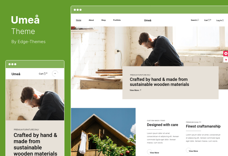 Tema Umea - Tema WooCommerce del negozio di mobili