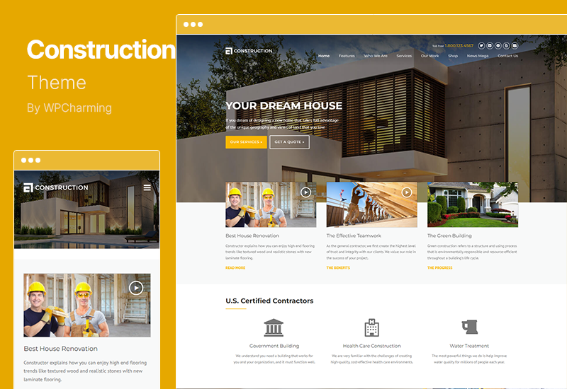 Tema di costruzione - Tema WordPress di costruzione