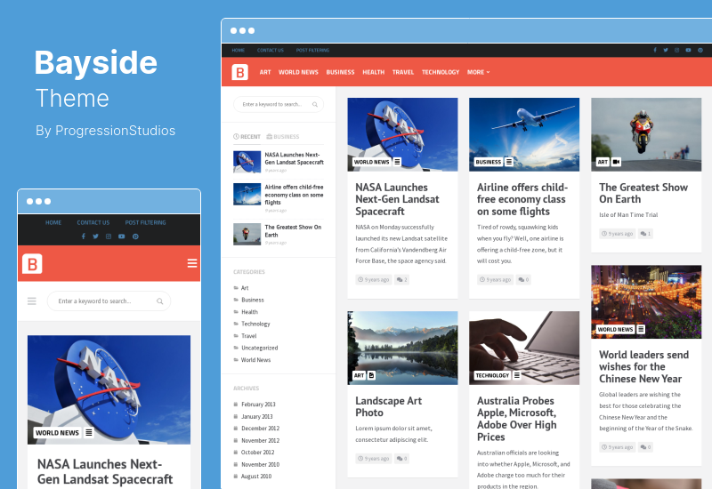 Tema Bayside - Tema WordPress reattivo