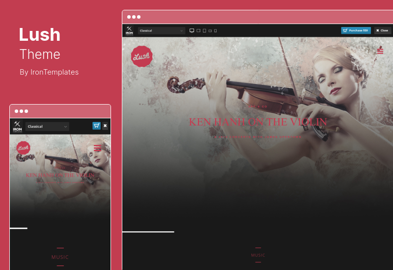 Lush Theme - Musikband Musiker WordPress Theme