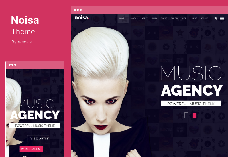 Noisa Theme - Musikproduzenten, Bands Events Theme für WordPress