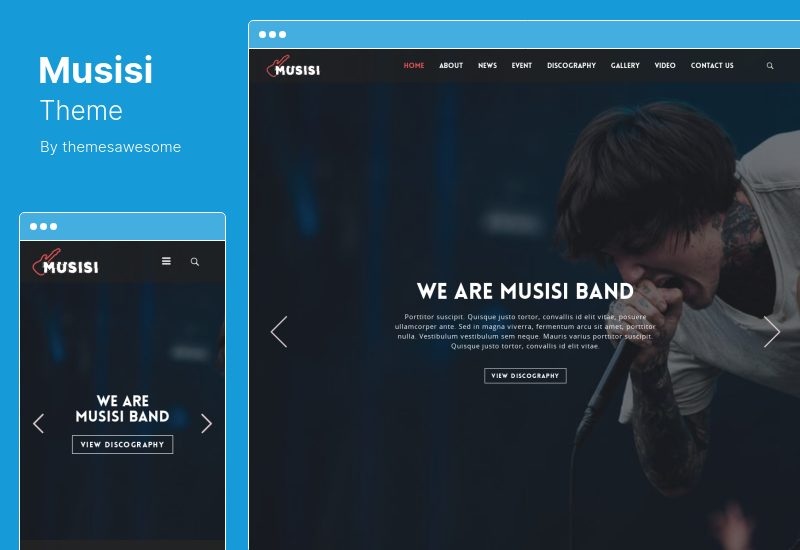 Musisi Theme - WordPress-Themes für Musiker-Bands