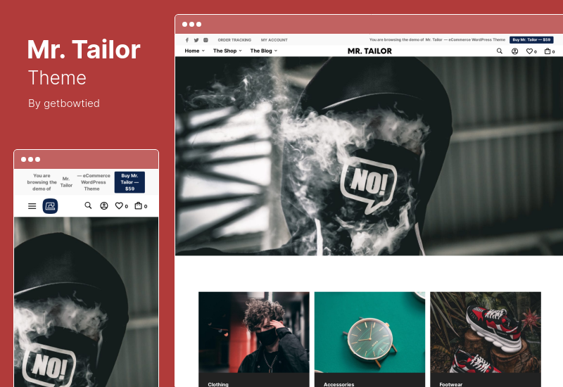 Tema Mr. Tailor - Tema WordPress eCommerce per WooCommerce