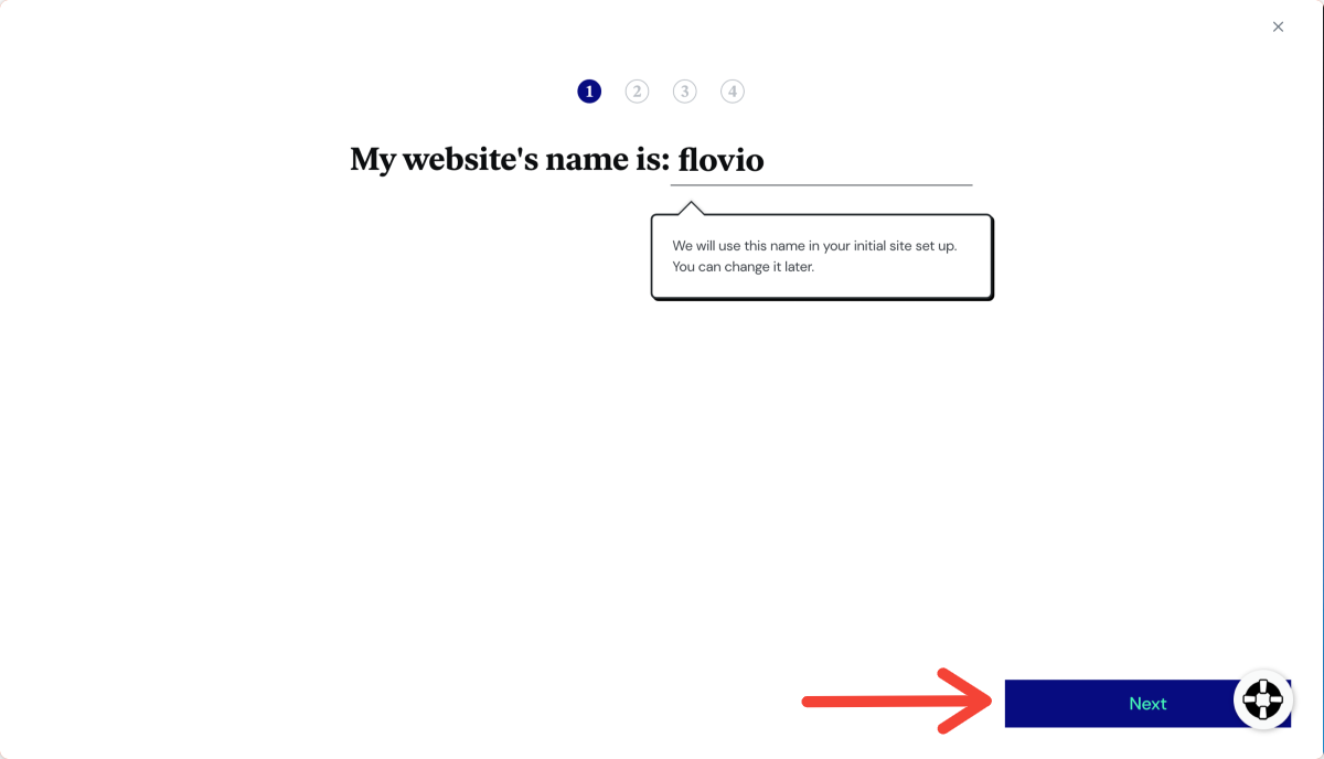 添加云网站名称 Adding your Elementor Cloud Website's name.