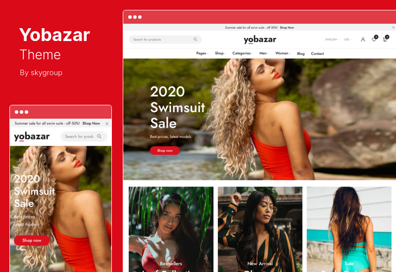 Tema Yobazar - Tema WooCommerce di Elementor Fashion