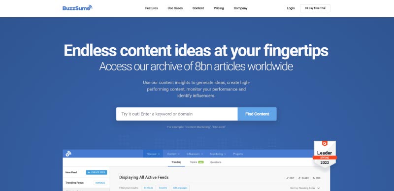 5 migliori strumenti di ricerca di mercato che dovresti utilizzare 4 BuzzSumo