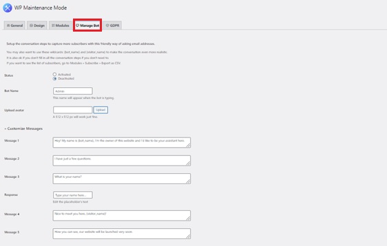 kelola bot aktifkan mode pemeliharaan di wordpress