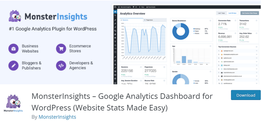 WooCommerce Google Analytics Plugins - Monster Insights