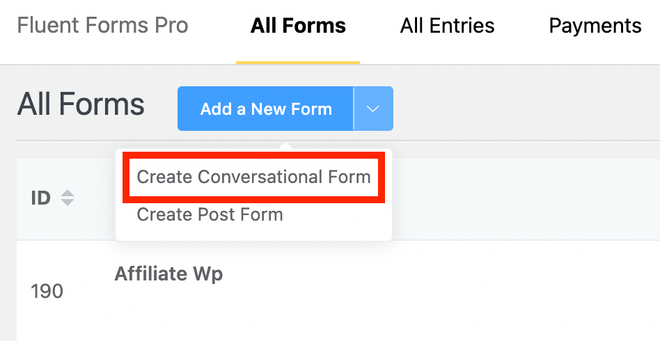 Buat formulir baru