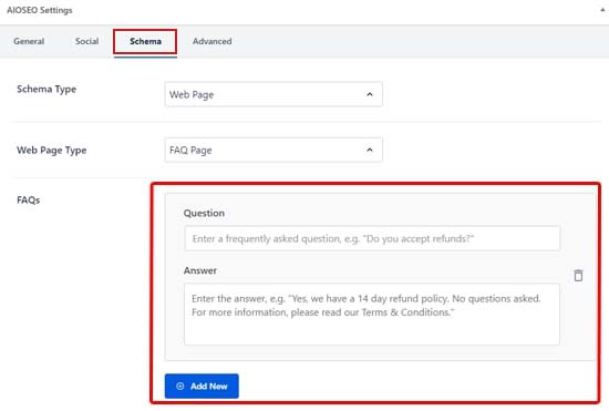 オールインワンSEOにFAQを追加
