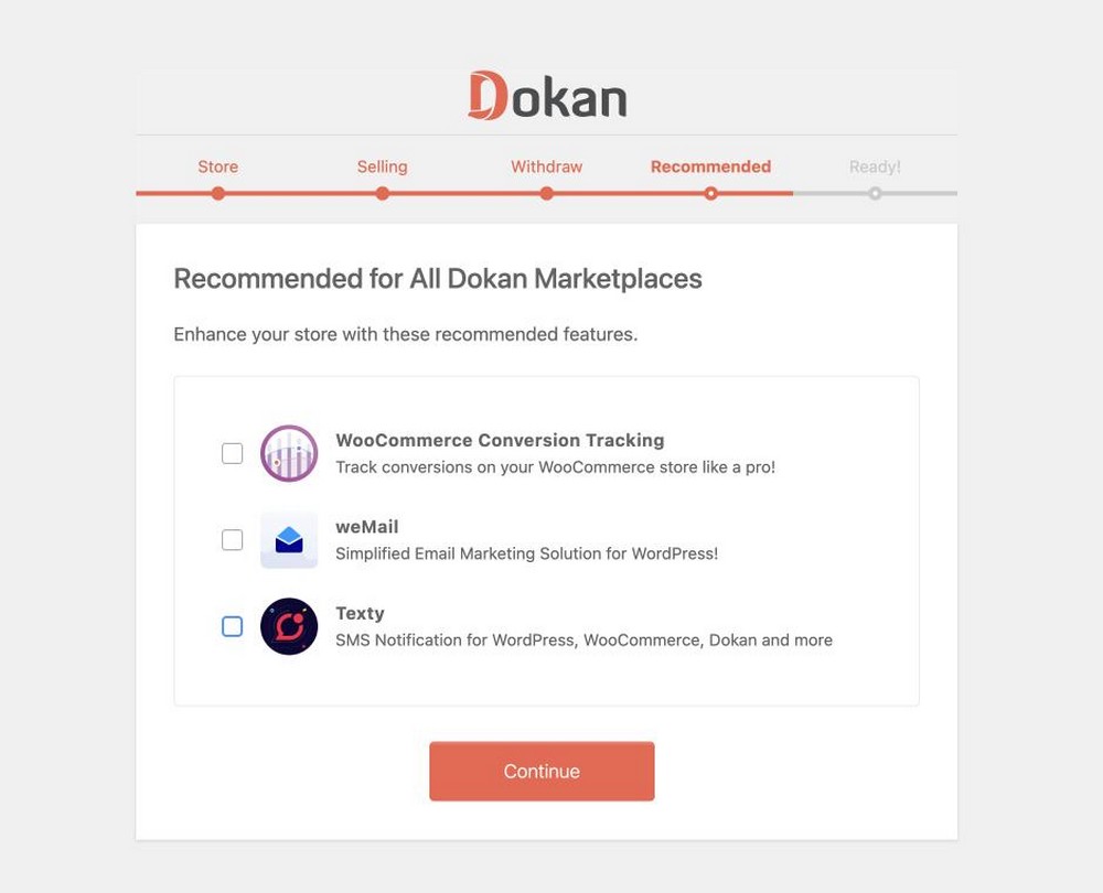 dokan 為多供應商市場推薦的插件