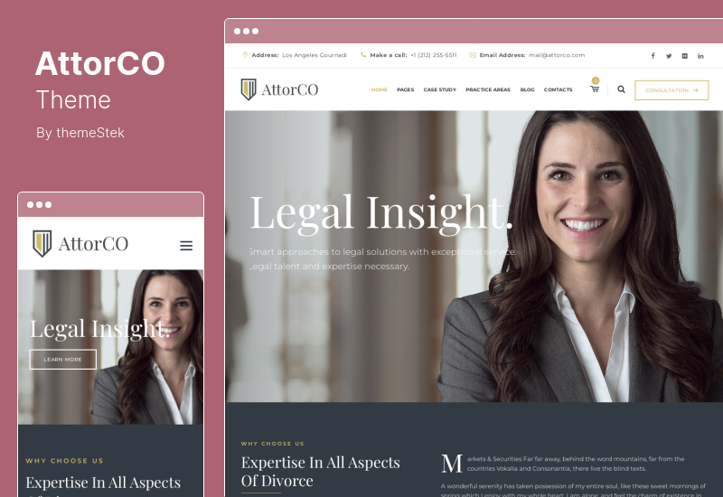 Tema AttorCO - Tema WordPress Avvocati Avvocati