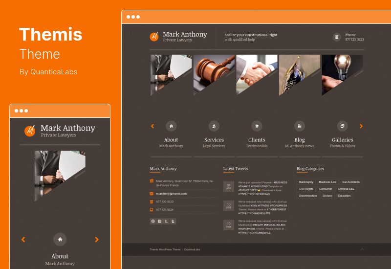 Tema Themis - Tema WordPress per affari di avvocato