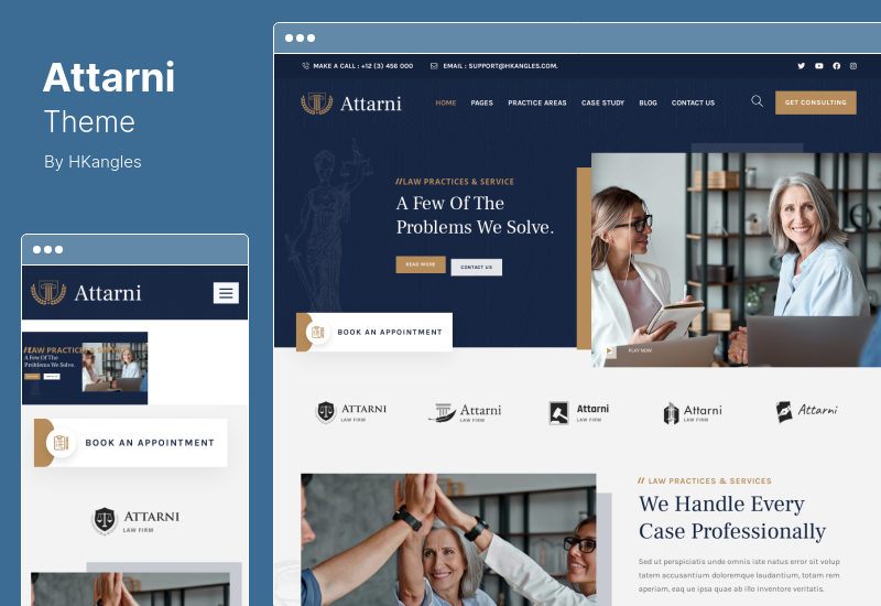Tema Attarni - Tema WordPress Avvocati Avvocati