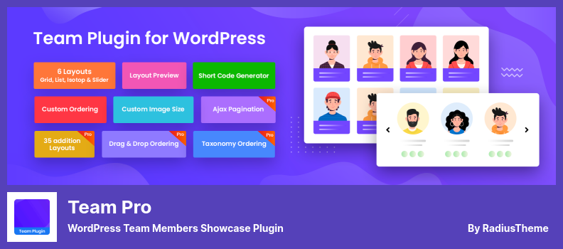 Team Pro 插件 - WordPress 團隊成員展示插件