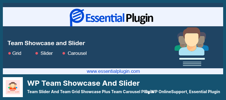 WP Team Showcase and Slider Plugin - Team Slider 和 Team Grid Showcase Plus Team Carousel 插件