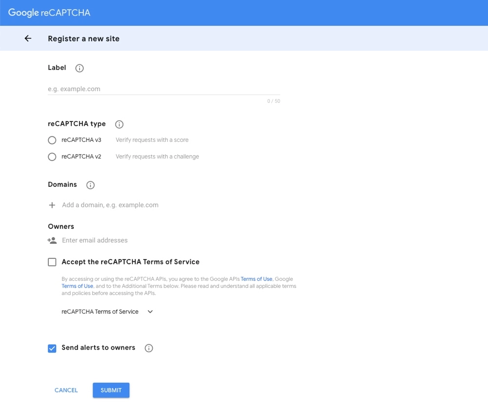 Modulo Google ReCAPTCHA