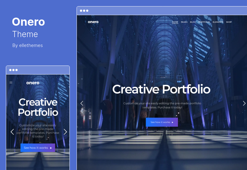 Onero 主題 - 專業的創意組合 WordPress 主題