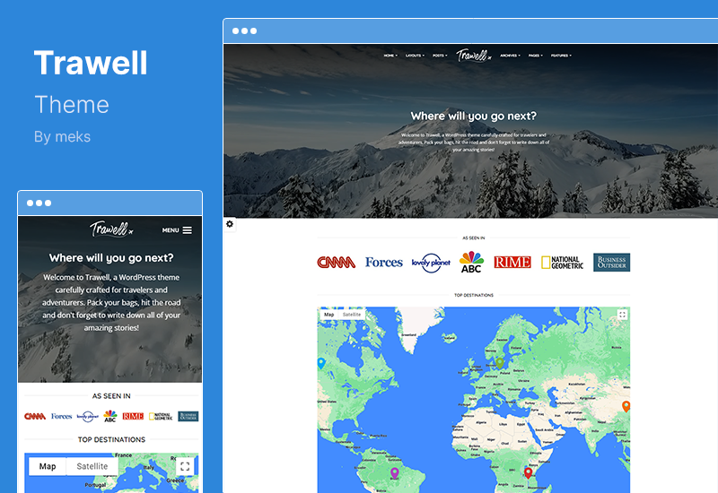 Trawell 主題 - 旅遊博客 WordPress 主題