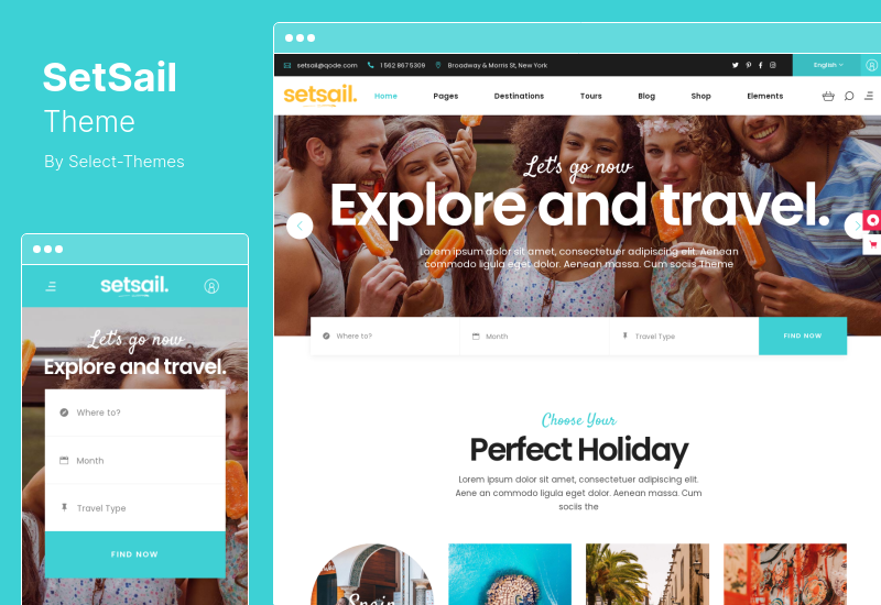 SetSail 主題 - 旅行社 WordPress 主題