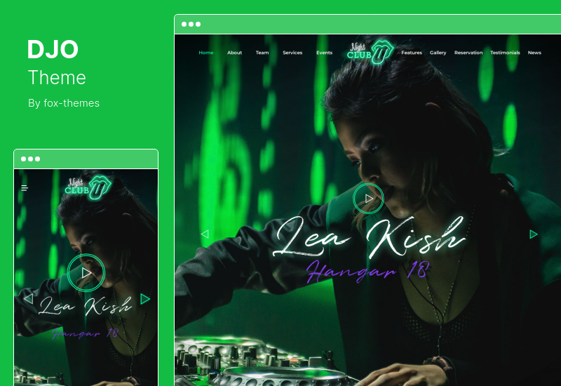 DJO 主題 - 夜總會 DJ WordPress 主題