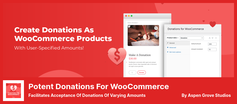 WooCommerce 插件的有效捐贈 - 促進接受不同金額的捐贈