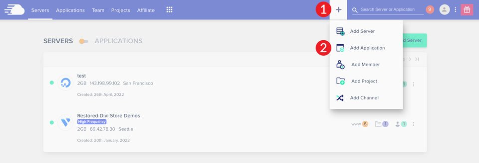 Cloudways uygulaması ekle