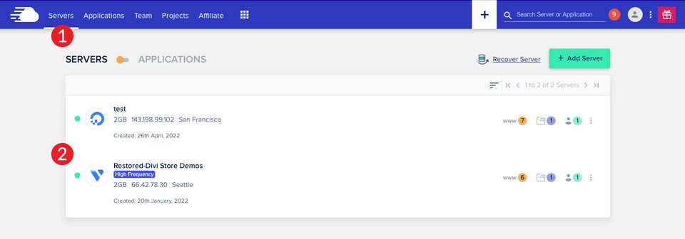 Cloudways'de sunucunuzu seçme