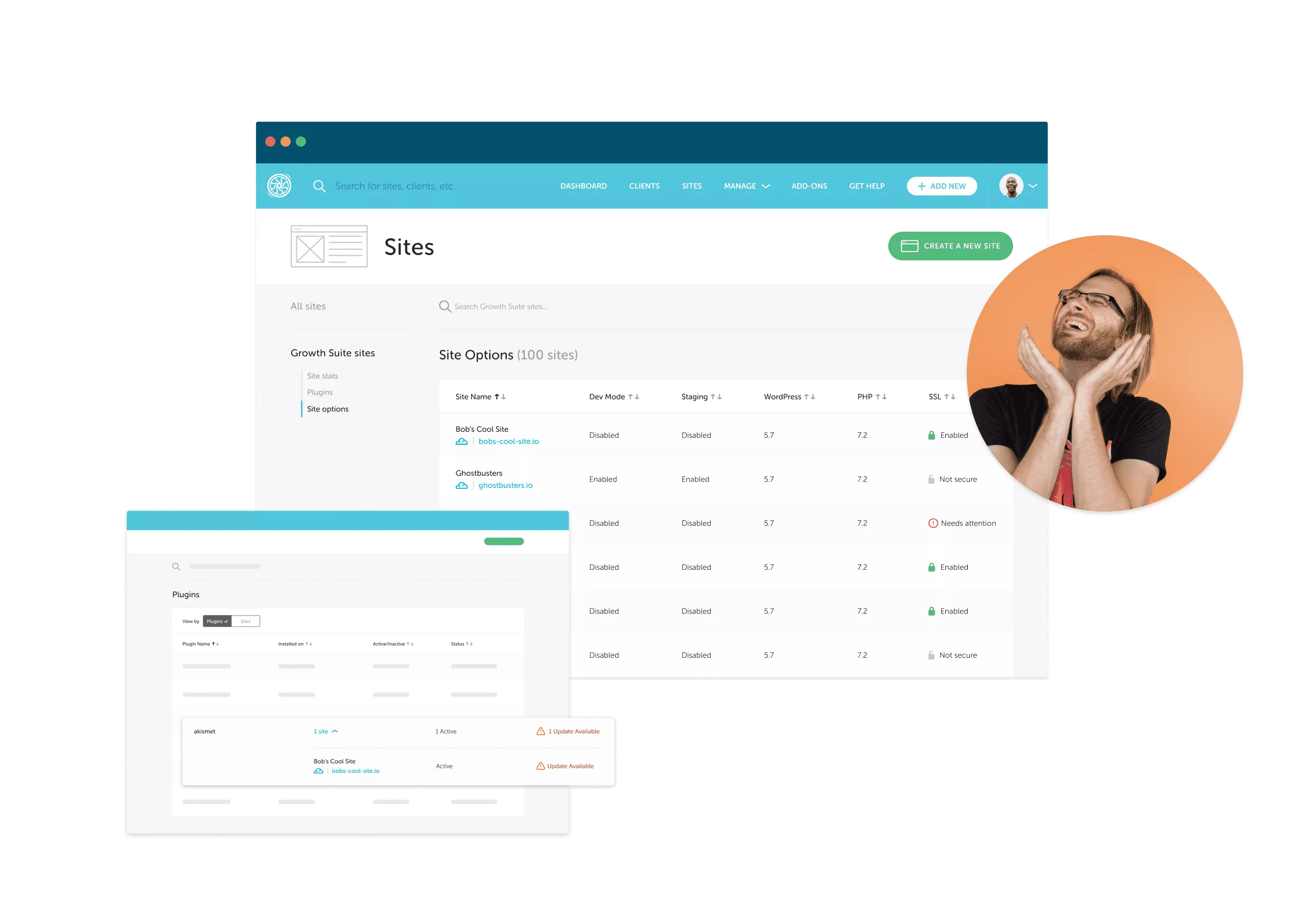 إدارة موقع مجمّع Growth Suite
