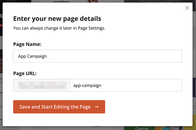 ランディングページ-詳細-SeedProd Add your landing page details