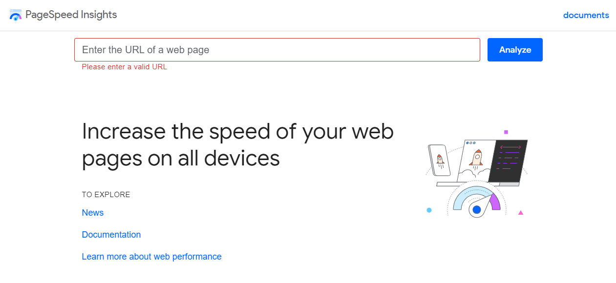 Strumento PageSpeed Insights