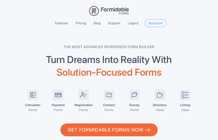 Formidable Formsは、オンラインストアを後押しする多機能プラグインです。