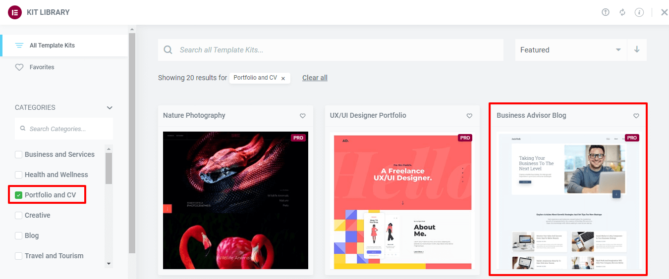 2022'de Sizin İçin En İyi 5 Elementor Portföy Şablonu 7 Find Portfolio CV Template
