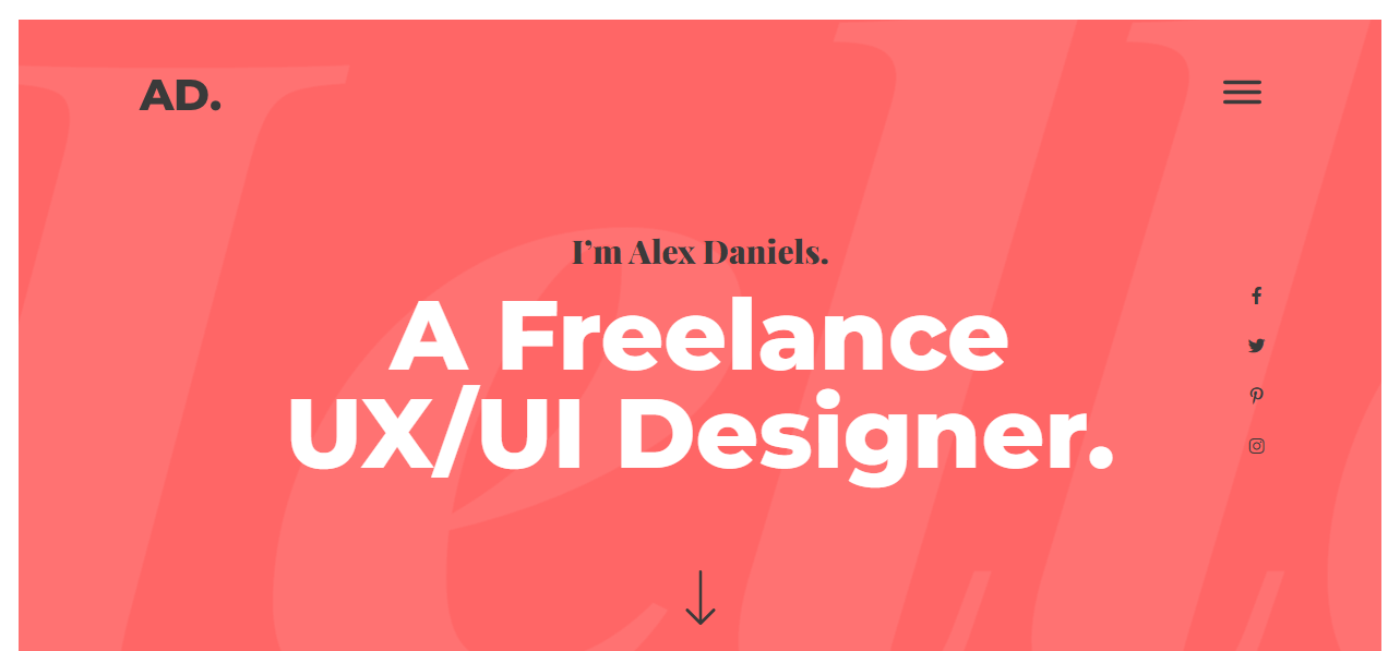 2022'de Sizin İçin En İyi 5 Elementor Portföy Şablonu 4 UX/UI Designer Portfolio Website Template