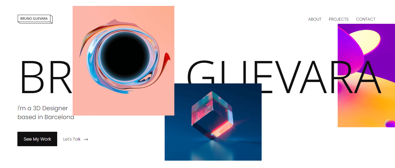 2022'de Sizin İçin En İyi 5 Elementor Portföy Şablonu 2 3D Designer Portfolio Website