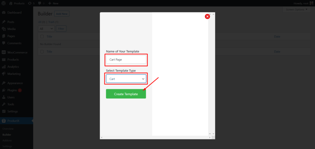 كيفية تحرير صفحة عربة WooCommerce باستخدام ProductX 4 Create a New WooCommerce Cart Template