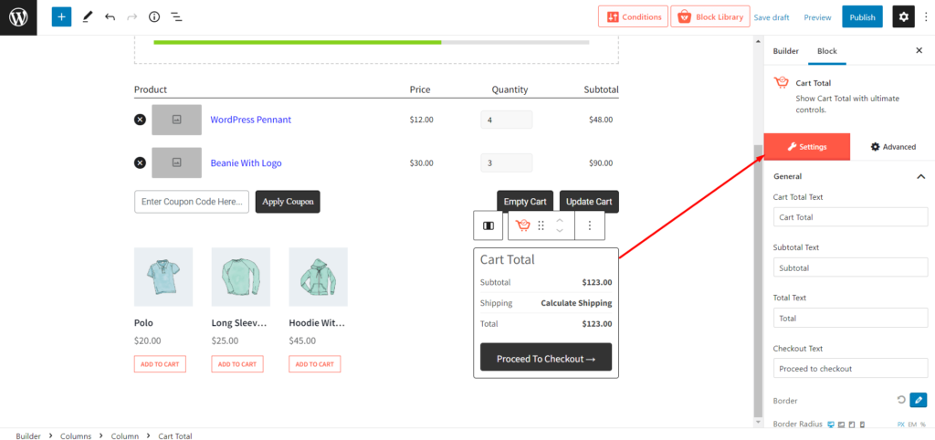 كيفية تحرير صفحة عربة WooCommerce باستخدام ProductX 11 Editing Options of Cart Total