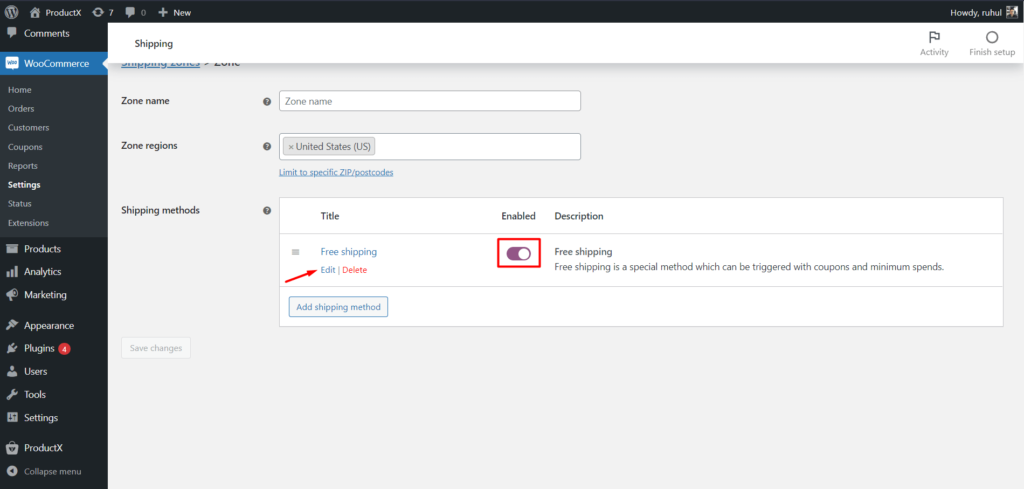 WooCommerce Free Shipping: شجع المشترين على التسوق أكثر! 5 Enable Free Shipping