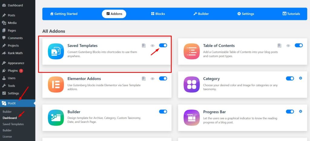 خطوات بسيطة لاستخدام كتل جوتنبرج في Divi Builder 6 saved template to use gutenberg block in Divi builder