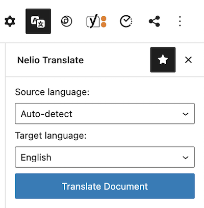Nelio 번역 플러그인