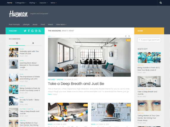 Hueman - سمة مدونة WordPress سريعة الاستجابة