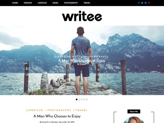 Writee - سمة مدونة ووردبريس مجانية